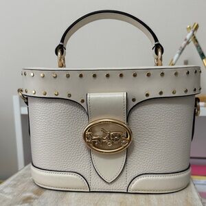 Coach Cream and Gold Mini Bag